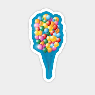 Floating Party Balloons Sticker